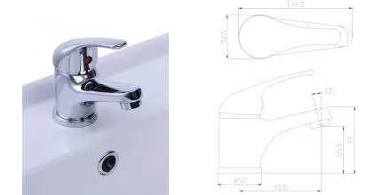 Смеситель для раковины «Rossinka» Y40-11 хром