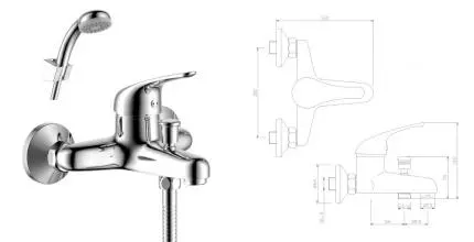 Смеситель для ванны «Rossinka» Y40-31 хром