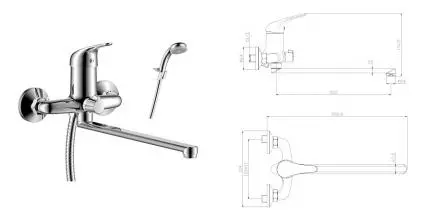 Смеситель для ванны «Rossinka» Y40-32 хром