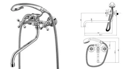 Смеситель для ванны «Lemark» Soul LM6041C хром