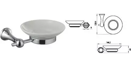 Мыльница «Lemark» Standard LM2143C на стену хром