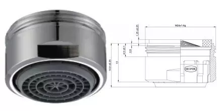 Аэратор «Neoperl» Cascade SLC D24 Neoperl хром