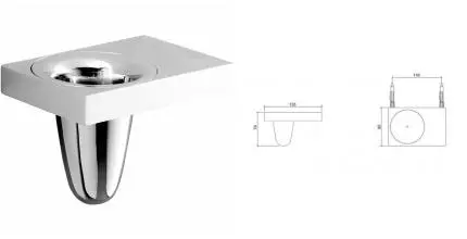 Стакан для зубных щёток «Vitra» Istanbul A48017EXP на стену хром