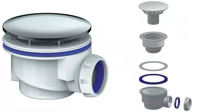 Сифон для поддона «Unicorn» G411H D115 хром с пробкой