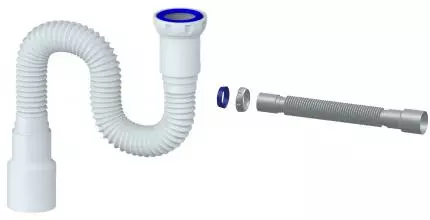 Гофра для раковины или мойки «Unicorn» D85 гайка 1 1/2"