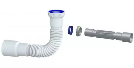 Гофра для раковины или мойки, для ванны «Unicorn» D45 гайка 1 1/2"