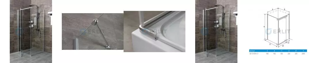 ERLIT Душевое ограждение квадрат Erlit ER 10109H-C1 · Comfort, Erlit, ER10109H-C1 ERLIT Душевое ограждение квадрат Erlit ER 10109H-C1 · Comfort, Erlit, ER10109H-C1