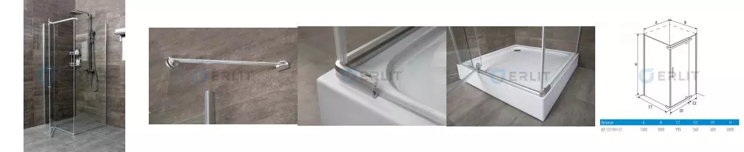 ERLIT Душевое ограждение квадрат Erlit ER 10110H-C1 · Comfort, Erlit, ER10110H-C1 ERLIT Душевое ограждение квадрат Erlit ER 10110H-C1 · Comfort, Erlit, ER10110H-C1