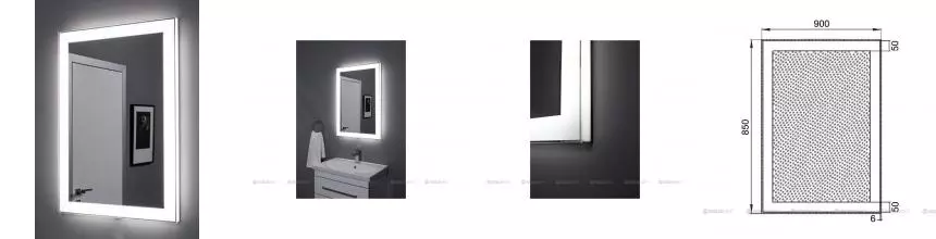 Зеркало «Aquanet» Алассио 90 с инфракрасным выключателем с подсветкой Зеркало «Aquanet» Алассио 90 с инфракрасным выключателем с подсветкой