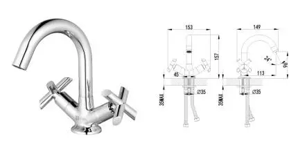 Смеситель для раковины «Lemark» Practica LM7507C хром