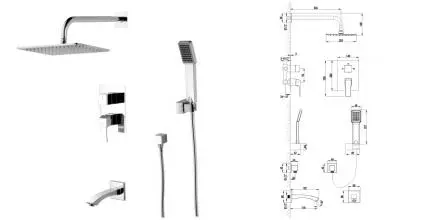 Душевая система «Lemark» Unit LM4522C хром Душевая система «Lemark» Unit LM4522C хром