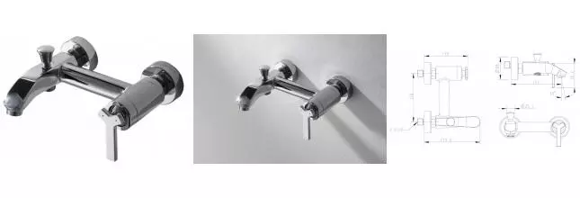 Смеситель для ванны «Bravat» F673107C-01 хром Смеситель для ванны «Bravat» F673107C-01 хром