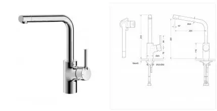 Смеситель для кухонной мойки «Bravat» F7172217CP-1 хром Смеситель для кухонной мойки «Bravat» F7172217CP-1 хром