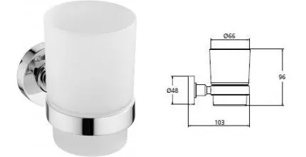 Стакан для зубных щёток «Ideal Standard» Iom A9120AA на стену хром