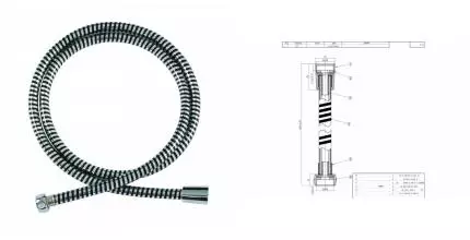 Душевой шланг «Bravat» P7233CP-1-RUS 200 см хром