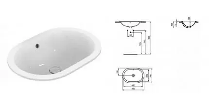 Раковина «Ideal Standard» Connect 55/38 E504701 фарфоровая белая