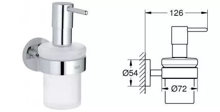 Дозатор для мыла «Grohe» Essentials 40448001 на стену хром