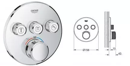 29121000 GRT SmartControl Термостат для ванны/душа · Grohe, 29121000