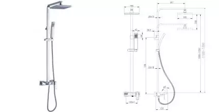 Душевая система «Lemark» Contest LM5862CW хром/белый