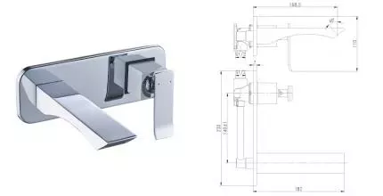 Смеситель для скрытого монтажа «Lemark» Contest LM5826CW хром/белый