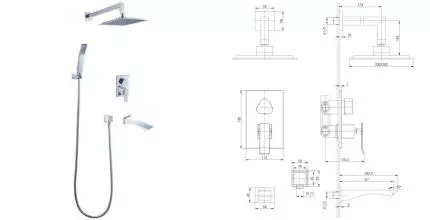 Душевая система «Lemark» Contest LM5822CW хром/белый