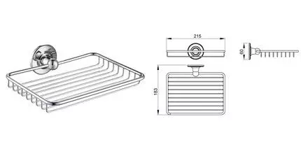 Мыльница «Timo» Nelson 150022 на стену хром Мыльница «Timo» Nelson 150022 на стену хром