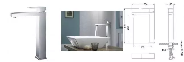 Смеситель для раковины «Timo» Selene 3061 F хром Смеситель для раковины «Timo» Selene 3061 F хром