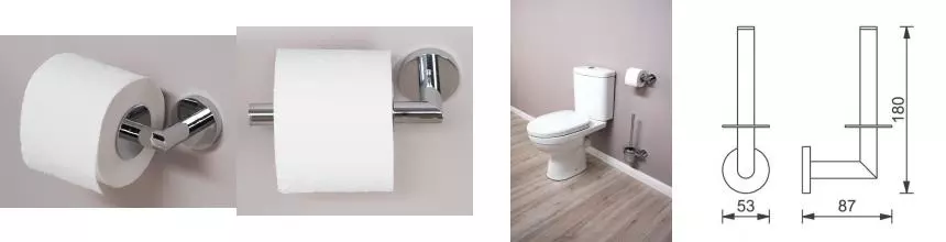 Держатель для туалетной бумаги «Aquanet» 3690 на стену хром