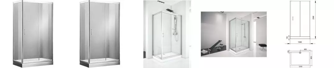 Душевой угол-ограждение «Aquanet» Alfa NAA1131 80/150 прозрачный/хром прямоугольный без поддона универсальный 