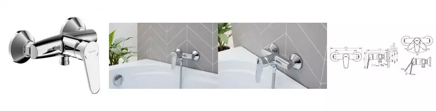 Смеситель для ванны «Bravat» Emeralda TF9135147CP-01 хром Смеситель для ванны «Bravat» Emeralda TF9135147CP-01 хром