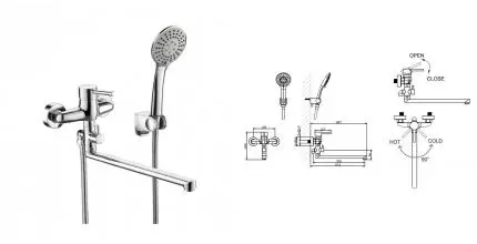 Смеситель для ванны «Bravat» Slim TF6332366CP-01L хром Смеситель для ванны «Bravat» Slim TF6332366CP-01L хром