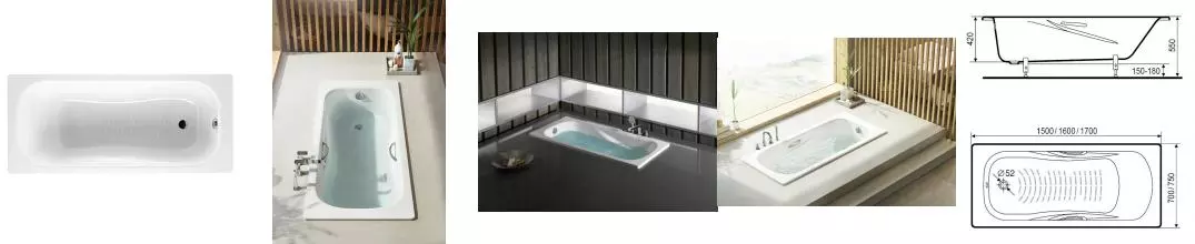 Ванна стальная «Roca» Princess N 170/75 (72202E0000) без опор без сифона с отверстиями белая Ванна стальная «Roca» Princess N 170/75 (72202E0000) без опор без сифона с отверстиями белая