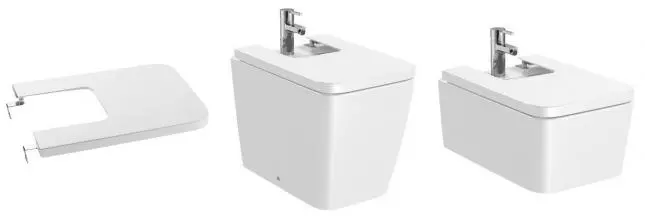 Крышка для биде «Roca» Inspira Square 780653200B дюропласт с микролифтом белая Крышка для биде «Roca» Inspira Square 780653200B дюропласт с микролифтом белая
