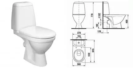 BALTIC унитаз, нап. комб., гор. вып. · Jika, 8.2428.6.000.242.9