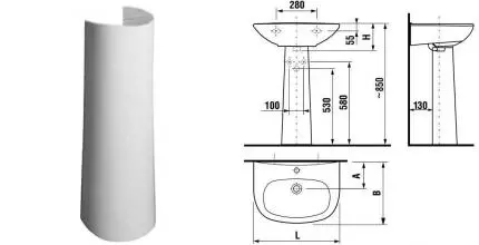 Пьедестал «Jika» Zeta 8193900000009 фаянсовый белый