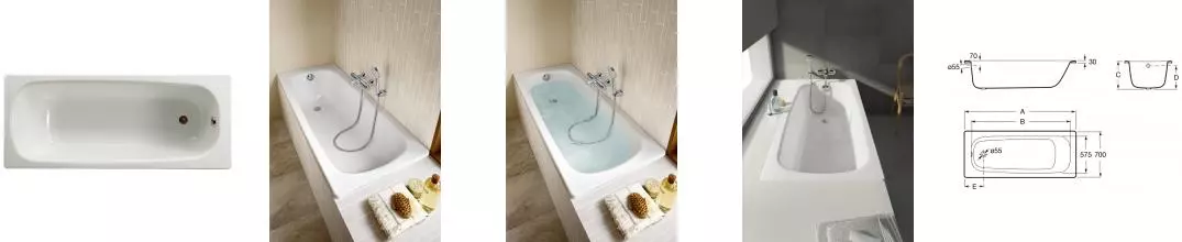 Ванна стальная «Roca» Contesa 150/70 (723606000O) без опор без сифона белая Ванна стальная «Roca» Contesa 150/70 (723606000O) без опор без сифона белая