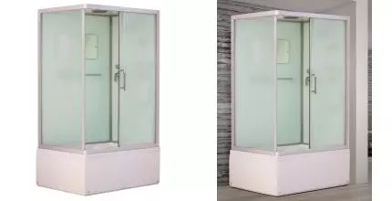 Душевая кабина «Esbano» EST-129CKRB 120/90 высокий поддон матовая/белая правая