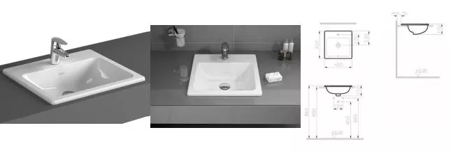Раковина «Vitra» S20 45 5463B003-0001 фарфоровая белая Раковина «Vitra» S20 45 5463B003-0001 фарфоровая белая
