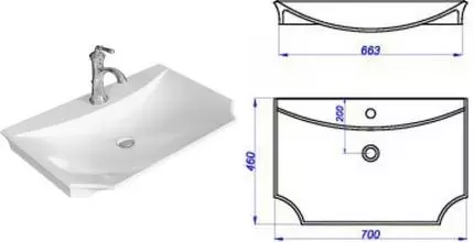 Раковина «Aqwella 5 Stars» LaDonna литьевой мрамор белая Раковина «Aqwella 5 Stars» LaDonna литьевой мрамор белая