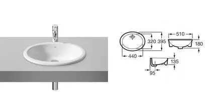 Раковина «Roca» Neo Selene 51 фарфоровая