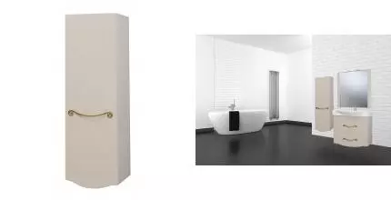 Пенал «Bellezza» Сесилия 40 подвесной капучино левый