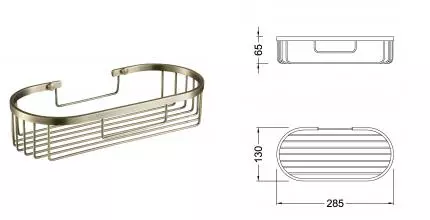 Полка в ванну «Timo» Nelson 160078 на стену антик Полка в ванну «Timo» Nelson 160078 на стену антик