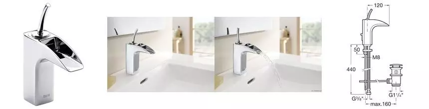 Смеситель для раковины «Roca» Evol 5A3049C00 с донным клапаном хром Смеситель для раковины «Roca» Evol 5A3049C00 с донным клапаном хром