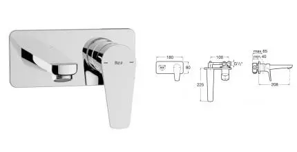Смеситель для раковины «Roca» Atlas 5A3590C00 хром Смеситель для раковины «Roca» Atlas 5A3590C00 хром