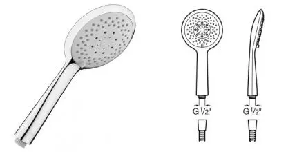 Ручная лейка «Roca» Sensum 5B1107C00 хром