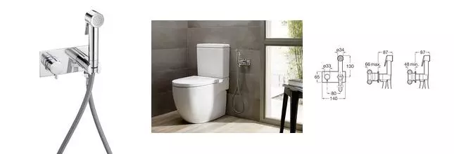 Смеситель с гигиеническим душем «Roca» Be-Fresh 75B9361C00 хром