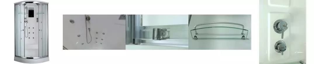 Душевая кабина «Timo» Lux T-7709 90/90 низкий поддон прозрачная/белая с гидромассажем и электрикой Душевая кабина «Timo» Lux T-7709 90/90 низкий поддон прозрачная/белая с гидромассажем и электрикой