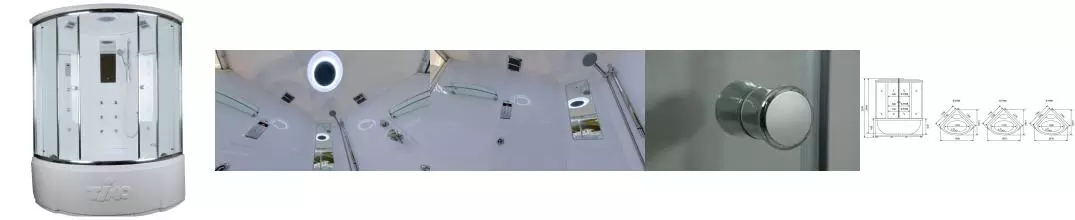 Душевой бокс «Timo» Lux T-7725 120/120 с ванной прозрачный/белый с гидромассажем и электрикой