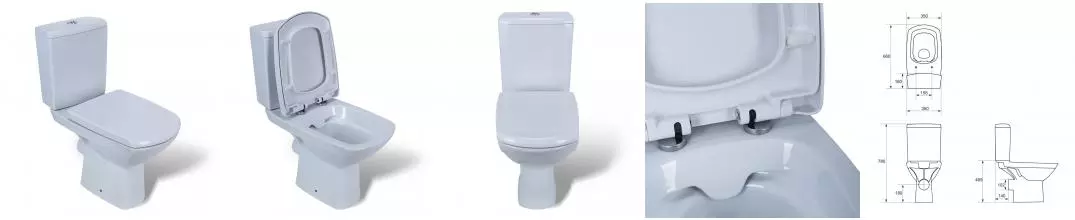 Унитаз компакт безободковый «Cersanit» Carina 011 белый с сиденьем дюропласт с микролифтом белое Унитаз компакт безободковый «Cersanit» Carina 011 белый с сиденьем дюропласт с микролифтом белое