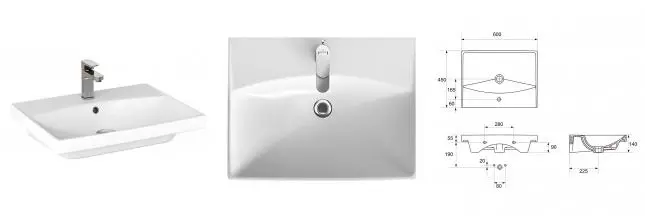 Раковина «Cersanit» City 60 белая